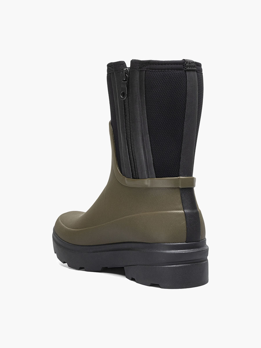 hazel mid zip dames casual laarzen zwart