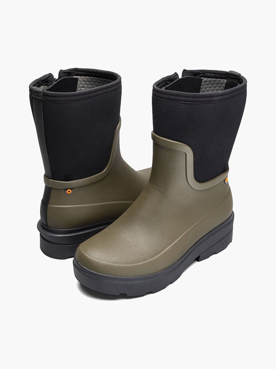 hazel mid zip dames casual laarzen zwart