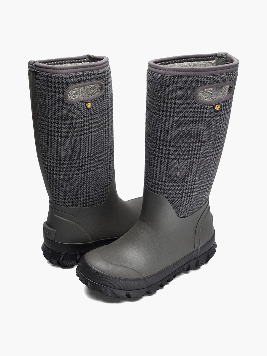 whiteout plaid dames winterlaarzen cement multi